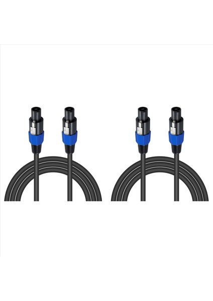 2x Speakon Kablosu 6ft Profesyonel 18GUAGE Erkek - Erkek Ses Kablosu Büküm Kilitli Dj Hoparlör ve Amplifikatör Için (Yurt Dışından)