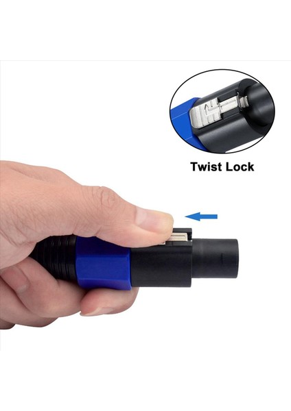 2x Speakon Kablosu 6ft Profesyonel 18GUAGE Erkek - Erkek Ses Kablosu Büküm Kilitli Dj Hoparlör ve Amplifikatör Için (Yurt Dışından) indirimleri