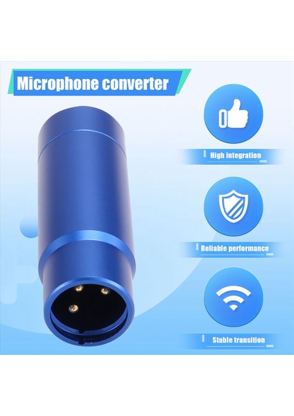 2x Phantom Güç Adaptörü Mikrofon Sistemi Ses Mikseri Kondenser Mikrofon Için 48 V Xlr Mikrofon Adaptörü 3 5mm Mavi (Yurt Dışından) fırsatları