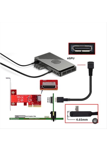 Pcıe Oculınk Sas Kablo Sff 8611 4ı 42P-SFF-8611 4ı 90 Derece Sunucu Yüksek Hızlı Kablo Erkek-Erkek Veri Aktarım Hattı (Yurt Dışından) indirimleri