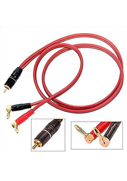 3x Muz Fiş Rca Hoparlör Kablosu Hoparlör Kablosu Rca Erkek Muz Fişleri (2 Banana) 4n Ofc Hifi Hoparlör Kablosu 2 M (Yurt Dışından) fırsatları
