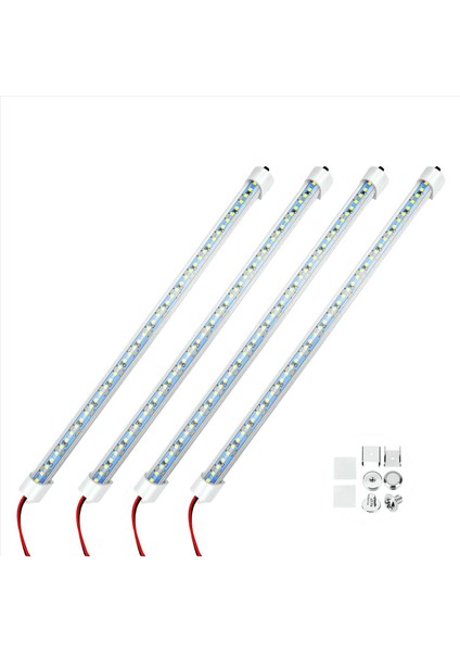 8x 12V Iç LED Işık Çubuğu 48 LED Şerit Işıklar Anahtarlı ve Mıknatıslı 6500K Beyaz Işık Abd Fişli Araba Van Rv Için (Yurt Dışından) fiyatları