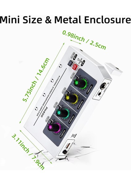 PH400 4 Kanallı Stereo Kulaklık Amplifikatörü Dağıtım Sistemi Maksimum 600 Ohm Kulaklık Basma Gücü Rgb Aydınlatma Efekti (Yurt Dışından) indirimleri