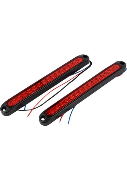 4 Adet 10 Inç 15 LED Römork Kamyon Rv Durdurma Kuyruk Arka Fren Dönüş Işık Çubuğu Durdurma Arka Yan Işaret Işıkları Su Geçirmez (Kırmızı) (Yurt Dışından) fiyatları