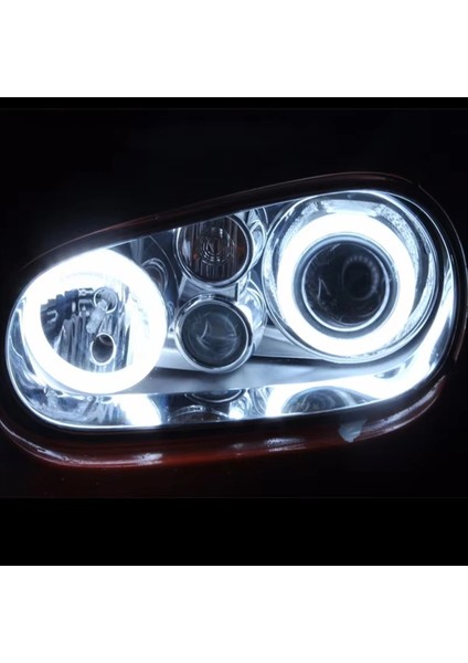 2pcs Araba Halo Ring Melek Gözleri Önde 6 mm Beyaz Işık Motosiklet Arabası Melek Gözler Su Geçirmez Sinyal Işığı 12V (Yurt Dışından) fırsatları