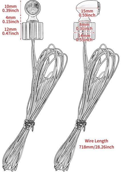 4x Motosiklet Dönüş Sinyalleri Mini Yanıp Sönen LED Koşu Fren Lambası Evrensel Harley Touring Softail Sportster Siyah (Yurt Dışından) modelleri