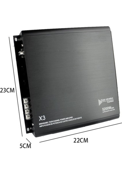 Araba Güç Amplifikatörü 2 Kanallı Araç Ses Yüksek Güç Amplifikatörü 5200W Iki Yönlü Alüminyum Araç Ses Amplifikatörü (Yurt Dışından) indirimleri