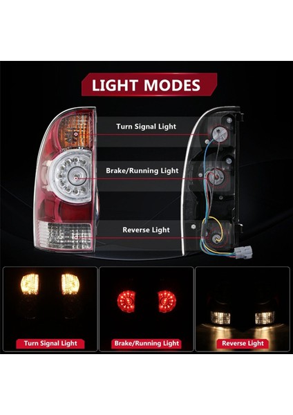 Araba Arka Kuyruk Lambası Toyota Tacoma 2005-2015 Için Fren Kuyruk Lambası Kombinasyonu Işıkları Sağ 8155004160 81560-04160 (Yurt Dışından) modelleri