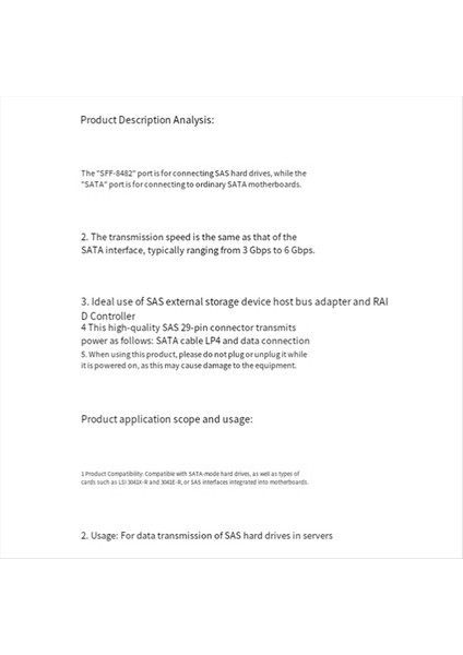 Sas-Sata Kablosu SFF-8482 29PIN Ila 22PIN HDD Raıd Uzantısı, Sabit Disk Sürücüsü Için 15PIN Sata Güç Bağlantı Noktası ile (Yurt Dışından) modelleri