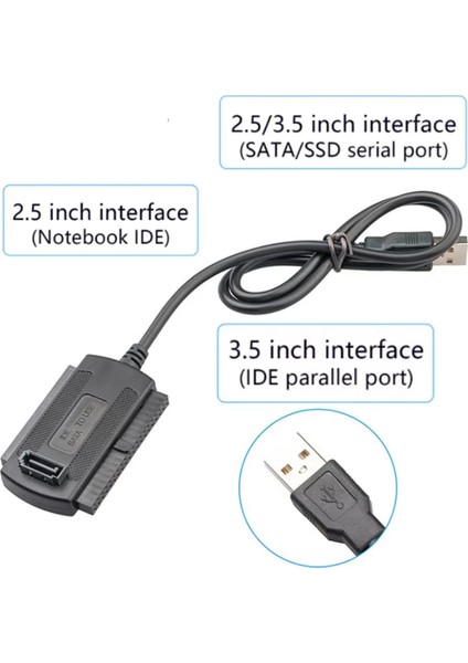 Usb&#39 Den Sata&#39 Ya Ide Kablosu 3&#39 Ü 1 Arada USB 3 0 Ila 2 5/3 5/5 25 Inç Ide Sata&#39 Dan Usb&#39 Ye Dönüştürücü Kablosu Cr-Rom Dvd-Rom Cd-Rw Için (Yurt Dışından) fiyatları
