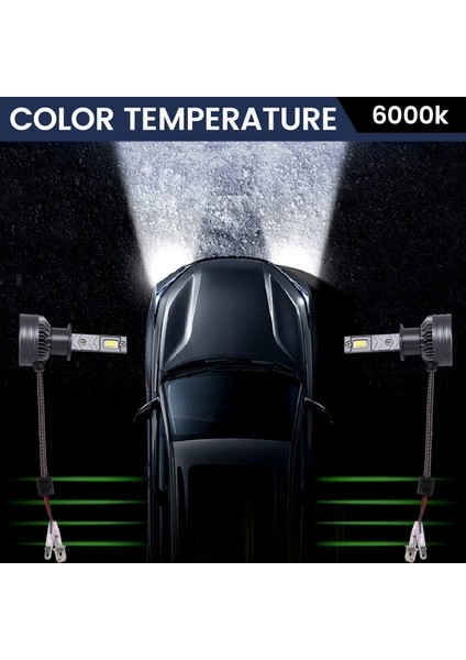 32W 12VCAR H1 3590 LED Far 6000K Işık Gücü Parlak Entegre Yüksek Kiriş ve Düşük Işın (Yurt Dışından) indirimleri