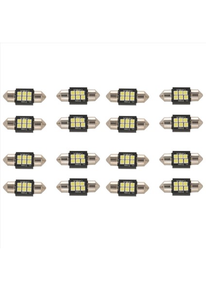 16X400 Lümen LED Ampuller Iç Araba Işıkları Plaka Kubbe Harita Kapı Nezaket 31MM Festoon DE3175 Xenon Beyaz (Yurt Dışından)