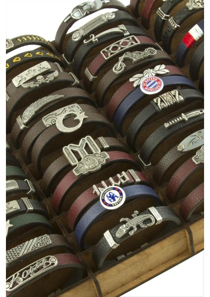 48 Adet Standlı Kaliteli Suni Deri Bileklik (Kampanyalı Fiyatı)