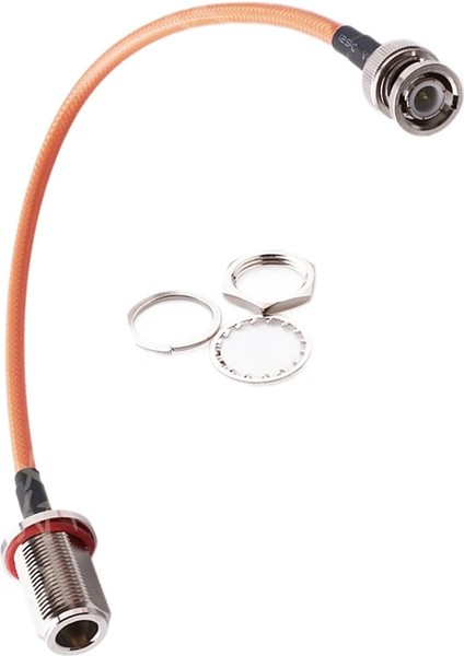 Bnc Erkek-N Dişi Çift Korumalı Koaksiyel Rf Adaptör Kablosu Bncj-Nky Çift Koruma Gümüş 15CM (Yurt Dışından) indirimleri