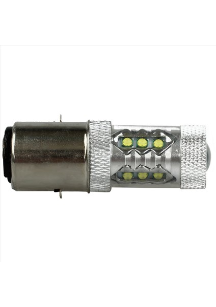 3x 80W BA20D H6 Beyaz 16 LED Motosiklet Motosiklet/moped/atv Far Ampulü (Yurt Dışından) fırsatları