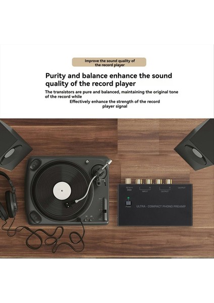 Vinil Pikaplar Için Ultra Kompakt Fono Preamp, mm Kartuşlar Için Lownoise Operasyonu ile Gelişmiş Ses Dönüşümü (Au) (Yurt Dışından) fırsatları