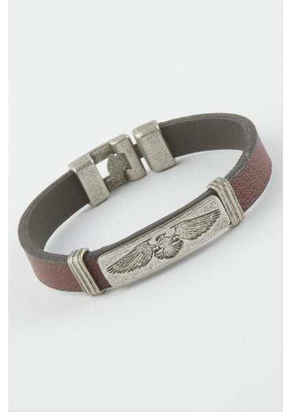 Çift Başlı Kartal Suni Deri Bileklik