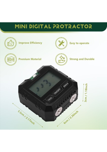 Mini Dijital Protraktör Inklinometre Goniyometre Seviye Açılı Ölçüm Ölçer Bulucu Seviye Kutusu Siyah (Yurt Dışından) indirimleri