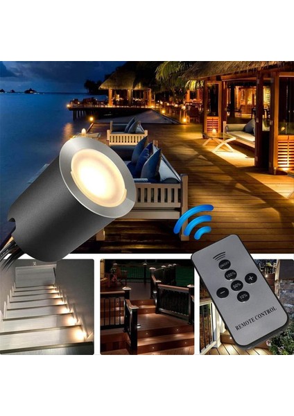 DC5-24V 15W Kablosuz Tek Renkli Dimmer Rf Uzaktan Kumanda Su Geçirmez LED Yeraltı Adım Güverte Işığı (Yurt Dışından) fiyatları