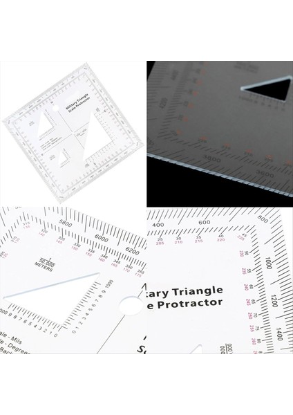 Koordinat Ölçek Pratik Şeffaf Topografik Harita Ölçek Navigasyon Askeri Önsöz (Yurt Dışından) modelleri