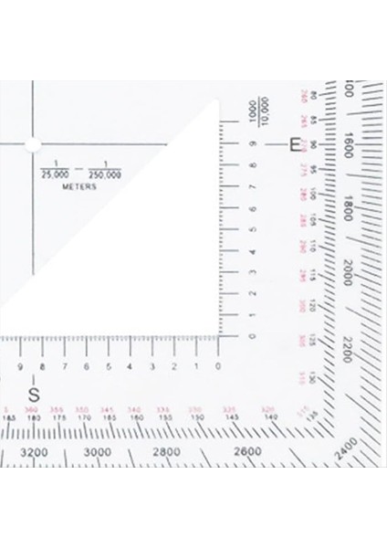 Koordinat Ölçek Pratik Şeffaf Topografik Harita Ölçek Navigasyon Askeri Önsöz (Yurt Dışından) indirimleri