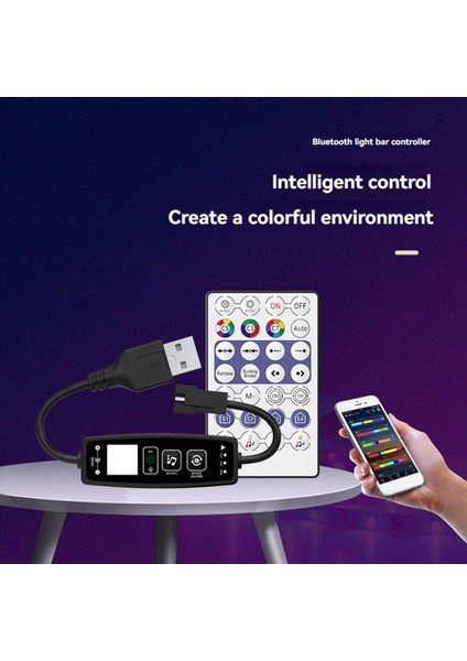 2x WS2811 WS2812B LED Denetleyici Bluetooth Müzik 28 Tuşları Bireysel Adreslenebilir Rgb Şerit Işık Için Uzaktan Kumanda USB 5 V (Yurt Dışından) fiyatları