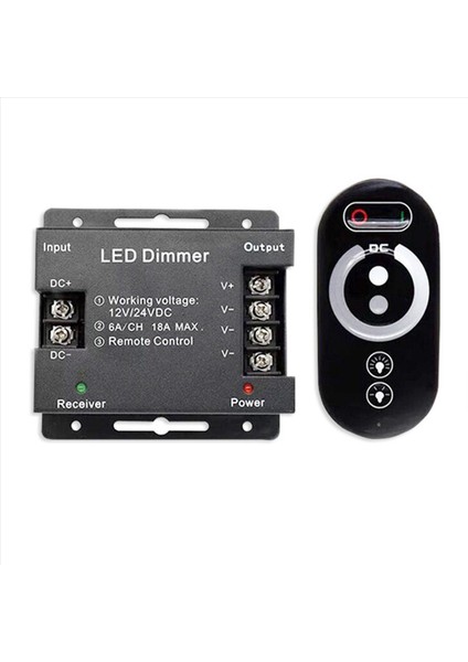 2x 18A LED Tek Renkli Denetleyici Dimmer 12V 24V Tek Renkli Işık Çubuğu Için Rf Kablosuz Dokunmatik Uzaktan Kumanda (Yurt Dışından) fiyatları