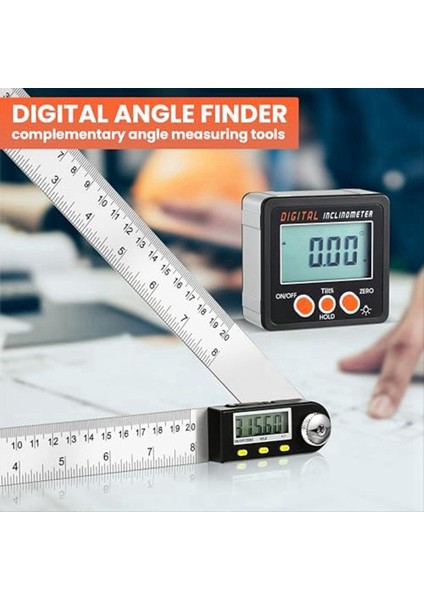 Dijital Açı Bulucu Dijital Açı Cetveli ve Dijital Açı Göstergesi 8 INÇ/200 mm 0-360 Derece LED Dijital Önsöz (Yurt Dışından) fiyatları