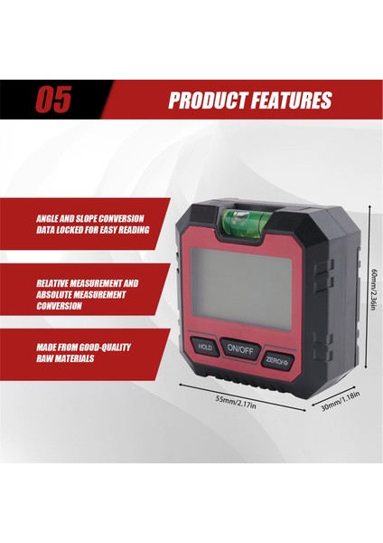 Hassas Dijital Eğimometre Elektron Gonyometreleri Manyetik Taban Dijital Önsöz Açısı Bulucu Eğim Kutusu -Ed (Yurt Dışından) indirimleri