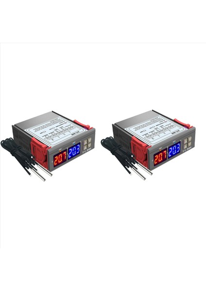 2x Dijital Termostat Sıcaklık Denetleyicisi STC-3008 Termometre Sensör Higometre 12V 24V 220V (Yurt Dışından)