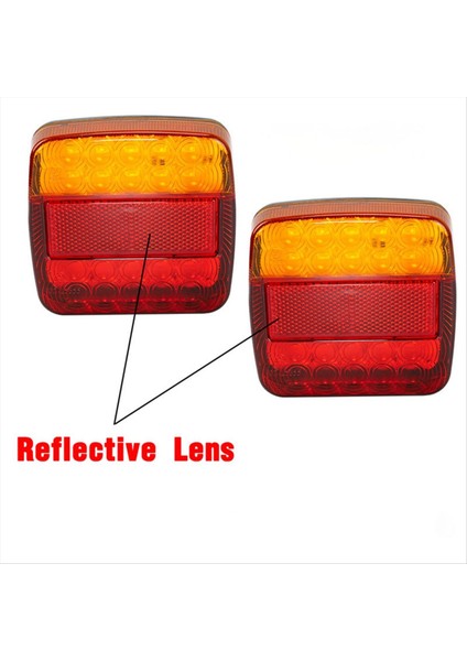 2pcs 12V 26LED Su Geçirmez Araba Kuyruğu Işık Çekme Rv Atv Motosiklet Fren Lambası Için Taşma Plakası Plaka Reflektör (Yurt Dışından) indirimleri