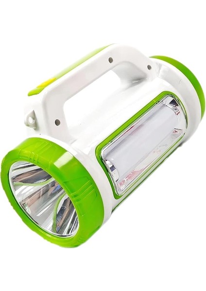 Güneş Enerjili LED Kamp Feneri, USB Şarjlı, Solar Powerbank Özellikli, Projektör + Yan Işık, Su Geçirmez IP44, Taşınabilir El Feneri | Kamp, Yürüyüş, Acil Durumlar Için