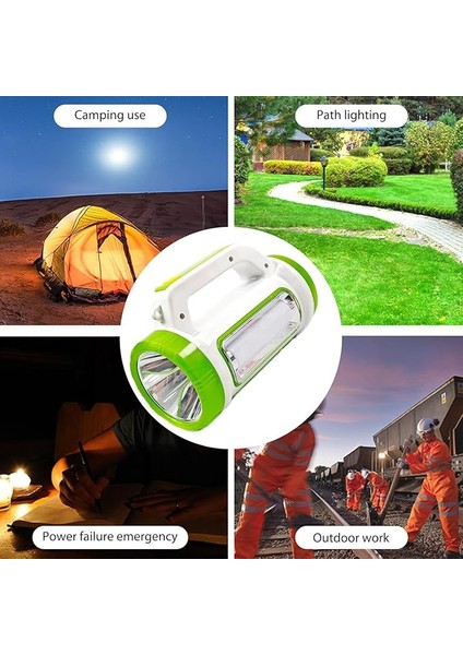 Güneş Enerjili LED Kamp Feneri, USB Şarjlı, Solar Powerbank Özellikli, Projektör + Yan Işık, Su Geçirmez IP44, Taşınabilir El Feneri | Kamp, Yürüyüş, Acil Durumlar Için fırsatları