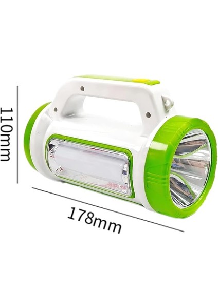 Güneş Enerjili LED Kamp Feneri, USB Şarjlı, Solar Powerbank Özellikli, Projektör + Yan Işık, Su Geçirmez IP44, Taşınabilir El Feneri | Kamp, Yürüyüş, Acil Durumlar Için indirimleri