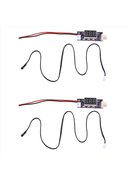 2x Dc 12V Mini 4 Tel Pwm Fan Fan Sıcaklık Kontrol Valisi Sıcaklık Hızı Dijital Ekran Desteği 3A Fan (Yurt Dışından)