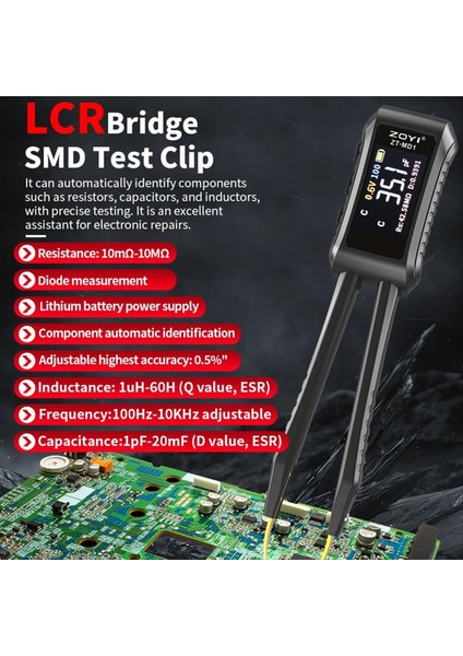 Zoyi Lcr Metre -% 0 5 Doğruluklu 10KHZ Lcr Metre Cımbız OLED Ekranlı Dijital Multimetre Test Cihazı (Yurt Dışından) fiyatları