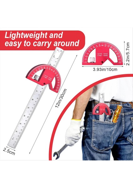 Prafractor Ange Bıter Ahşap Çalışması Için Alumınum Angradı Cuver-Protraktor 0-180 Derece Açı Ölçüm Aracı (Yurt Dışından) fırsatları