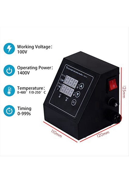 Isı Pres Kontrol Kutusu Değiştirme Dijital Panel Aksesuar Makinesi 1400W Sıcaklık Denetleyicisi 110V Us Fişi (Yurt Dışından) fırsatları