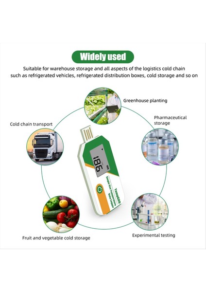 Alarm ile Soğuk Zincir Taşıma Için Dijital Taşınabilir Minyatür Doğruluk Veri Kaydedici Tek Kullanımlık Sıcaklık Sensörü (Yurt Dışından) indirimleri