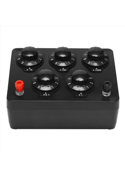 3x Siyah Direnç Kutusu Demir Değişken On Yılı Direnç Direnç Kutusu 0-9999 9 Ohm 165X125X60MM Forfizik Öğretim (Yurt Dışından) fırsatları