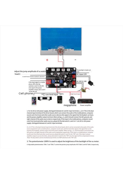 12-16V Vu Metre Analog Panel Ses Seviye Seviye Metre Mavi Arka Işıklar Güç Amplifikatörü Için Sürücüye Gerek Yok Dijital Güç Ölçer (Yurt Dışından) modelleri