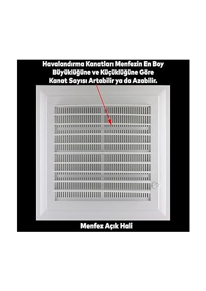 Menfez 35X35 cm Banyo / Wc Havalandırma Menfezi Panjur modelleri