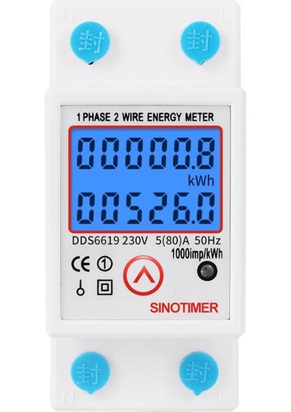 Sinotimer Din Rayı Dijital Tek Fazlı Sıfırlama Sıfır Enerji Ölçer Kwh Voltaj Akım Güç Tüketimi Ölçer Wattmetre 230V Ac (Yurt Dışından) indirimleri
