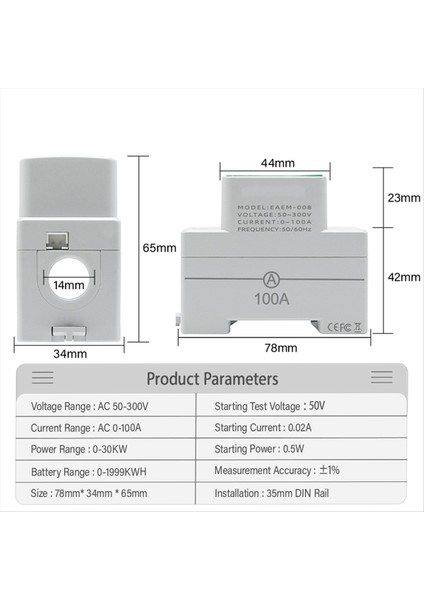 4in1 Din Ray Ac Monitörü AC50-300V 100A Voltaj Akım Watt Kwh Güç Dijital Enerji Ölçer Voltmetre Ammetre Wattmetre (Yurt Dışından) modelleri
