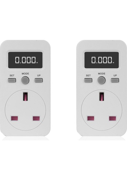 2x Dijital Güç Ölçer Eklenti Soketi Elektrikli Wattmetre Enerji Monitörü Ingiltere Fişi (Yurt Dışından)