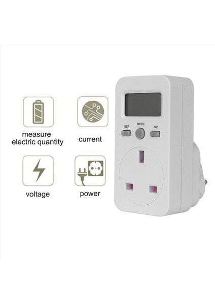 2x Dijital Güç Ölçer Eklenti Soketi Elektrikli Wattmetre Enerji Monitörü Ingiltere Fişi (Yurt Dışından) fırsatları