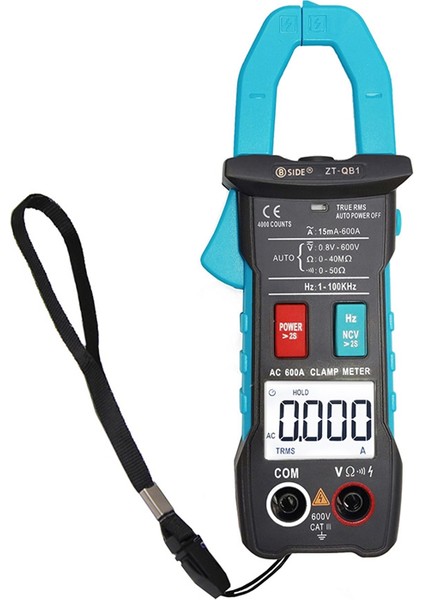 Bıde Zt-Qb1 Dijital Kelepçe Ölçer Multimetre 600A Akım T-Rms Akıllı Pensier Ammetre Dc/ac Voltaj Direnci Ncv Test Cihazı (Yurt Dışından)