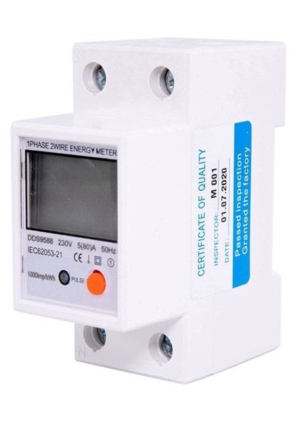 230V Ac Dın Demiryolu Tek Faz Sıfırlama Sıfır Enerji Ölçer Kwh Voltaj Akım Güç Tüketimi Sayaç Wattmetre (Yurt Dışından) fırsatları