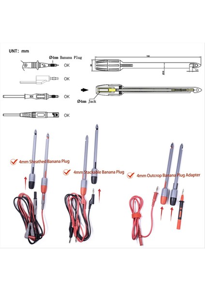 Izolasyon Piercing Clip Seti Muz Fiş Bağlantıları Tel Delicilik Delici Prob Yalıtım Piercing Clip Seti 2mm (Yurt Dışından) indirimleri