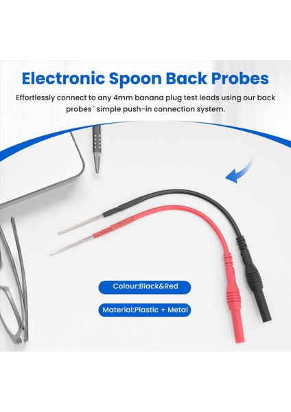 4 Adet Esnek Kaşık Arka Problar Arka Prob Pimleri Otomotiv 4mm Muz Fiş Test Uçları ile Uyumlu (Yurt Dışından) fırsatları